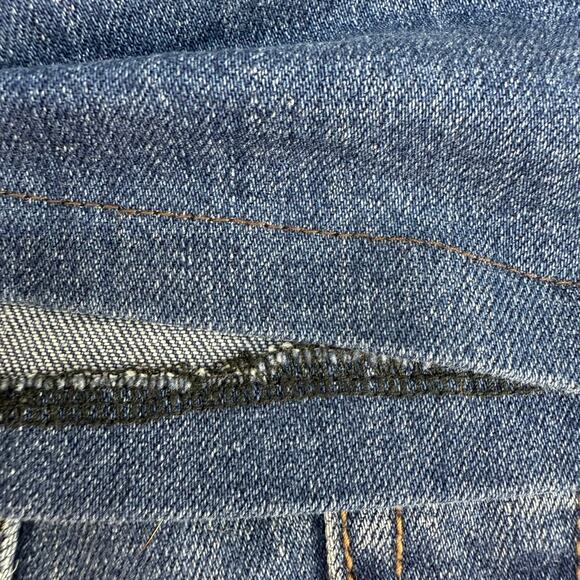 Free People Jeans Women's 29 (8) Blue Skylar Button Flare Moto Jeans - Picture 8 of 13